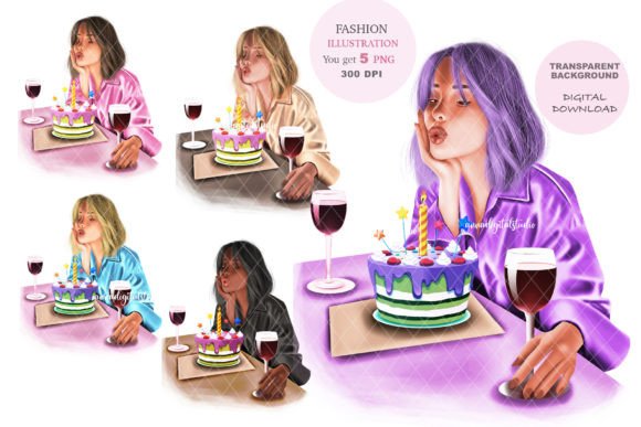 Birthday Girl Clipart and Fashion Clipart: Elevating Digital and Print Projects