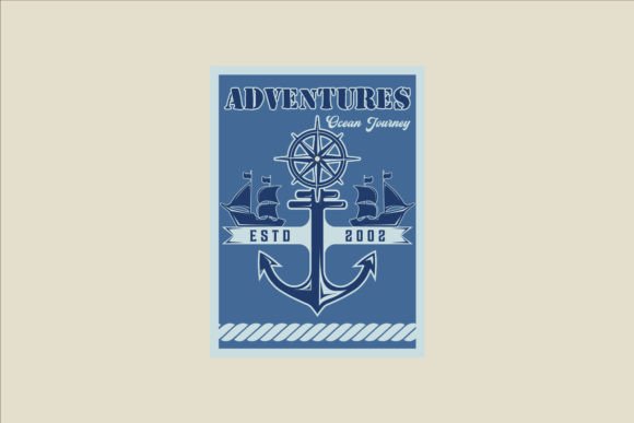 Compass and Anchor Nautical Poster: A Timeless Design Element for Modern Projects