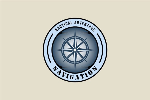 Compass Emblem Logo Vector Vintage