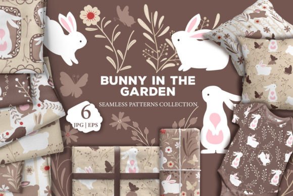 Cute Bunny in the Garden Patterns