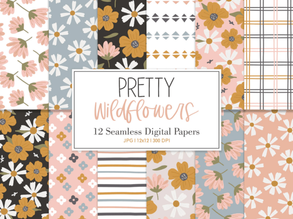 Digital Paper PRETTY WILDFLOWERS