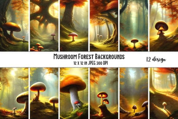 Mushroom Forest Backgrounds: A Digital Treasure Trove for Creative Projects