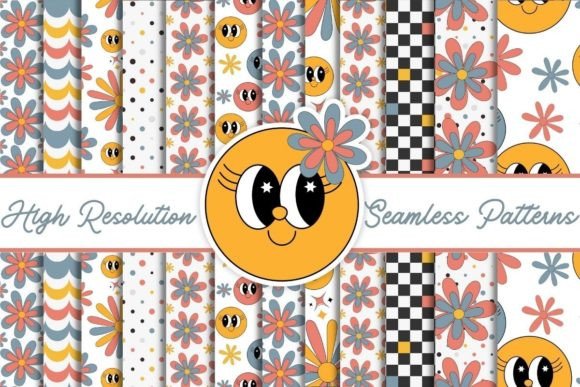 NEUTRAL 70 S RETRO SEAMLESS PATTERNS