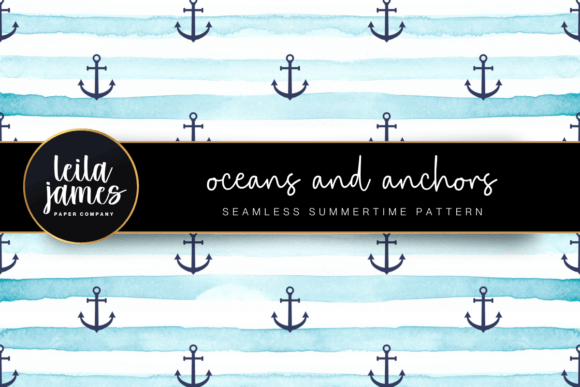 Oceans Anchors Seamless Summer Pattern