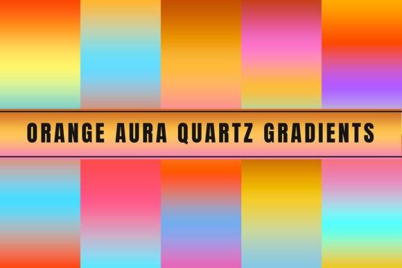 Orange Aura Quartz Gradients for Modern Design
