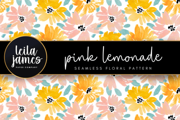 Pink Lemonade Seamless Floral Pattern