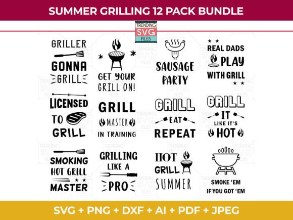 Summer Grilling Svg Bundle for Cricut