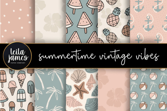 Summertime Vintage Vibes Seamless Paper