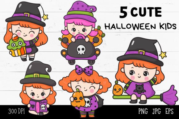 The Art of Adorable Spookiness: Integrating the Halloween Witch Girl Kawaii Cartoon Kid into Creative Projects