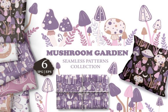 Unlocking Creativity with the Mushroom Garden Seamless Pattern Set