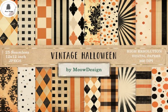 Unlocking the Spooky Charm of Vintage Halloween Digital Paper Vintage